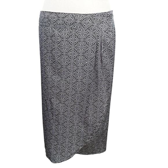 Rip Skirt Hawaii Blue Geo Knee Length 3 Wrap Skirt Pockets Size Large / 12-14 - Picture 1 of 6